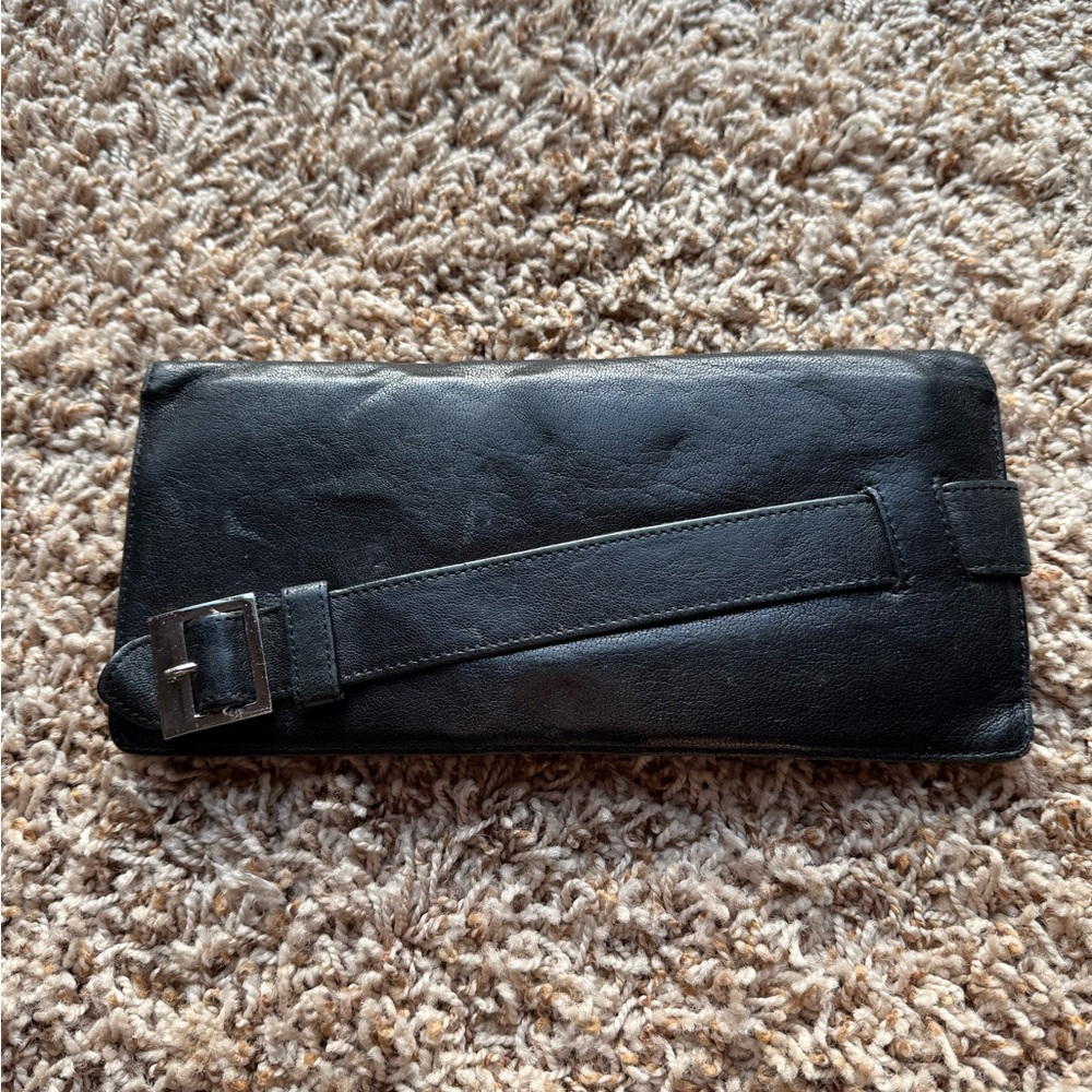 Kooba Black Wallet Sleek Minimalist Design